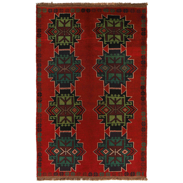 Handmade Balochi Rug 4' 2" x 6' 8" - No. AL10939