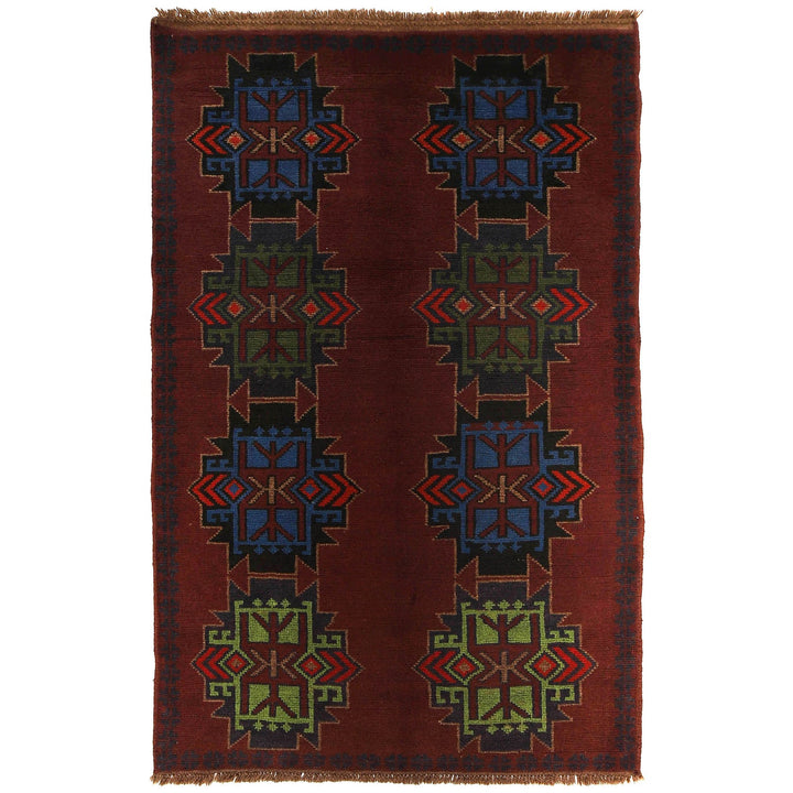 Handmade Balochi Rug 4' 1" x 6' 4" - No. AL12381