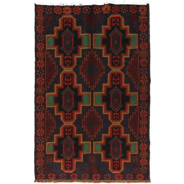 Handmade Balochi Rug 3' 11" x 6' 2" - No. AL14149