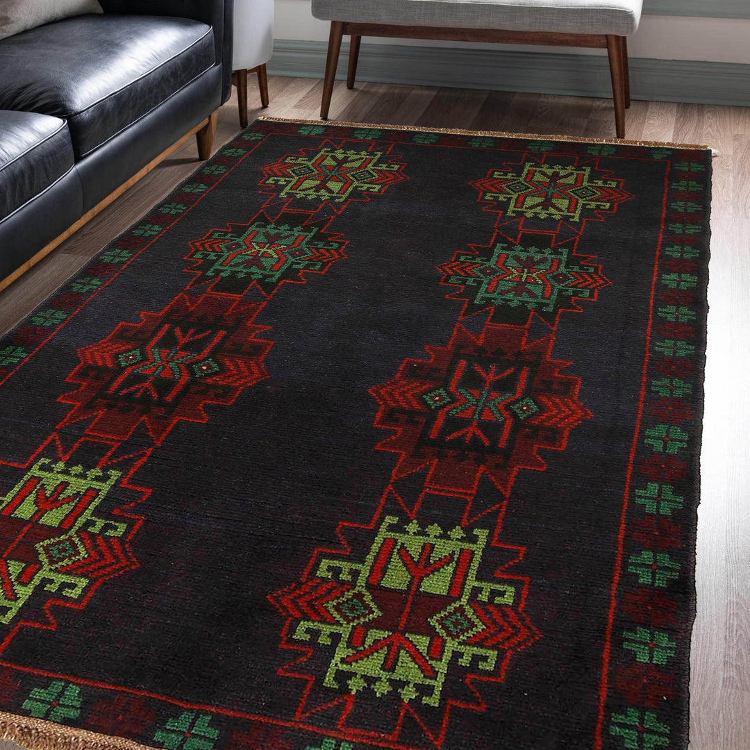 Handmade Balochi Rug 4' 2" x 6' 6" - No. AL51236