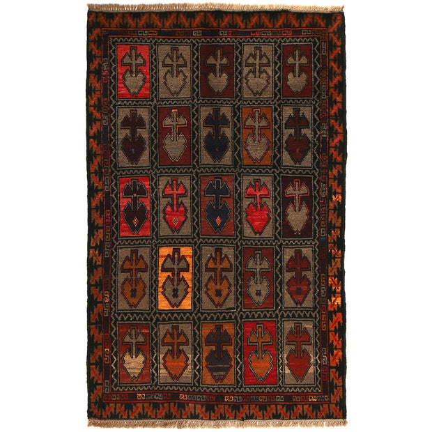 Handmade Balochi Rug 3' 7" x 5' 10" - No. AL87959