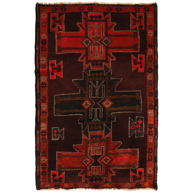 Handmade Balochi Rug 3' 7" x 5' 5" - No. AL56146