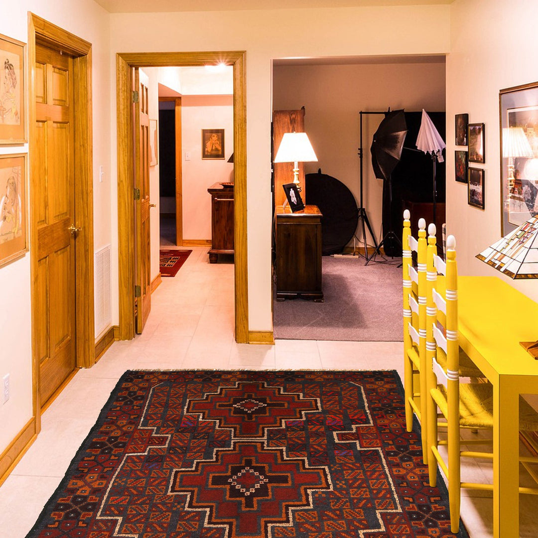 Handmade Balochi Rug 3' 7" x 6' 1" - No. AL81262