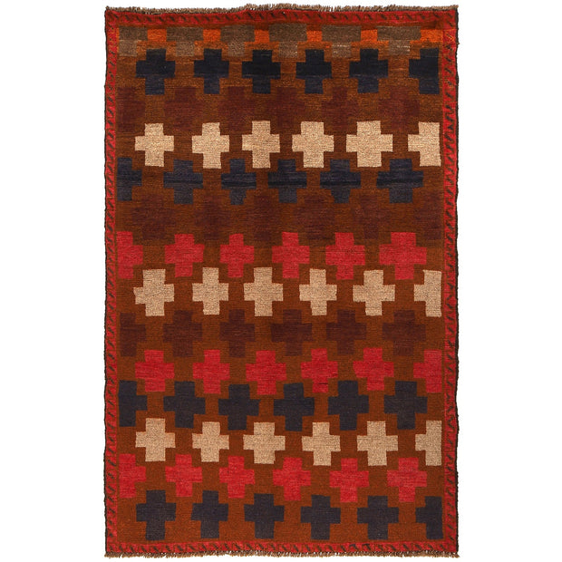 Handmade Balochi Rug 4' 4" x 6' 1" - No. AL88382
