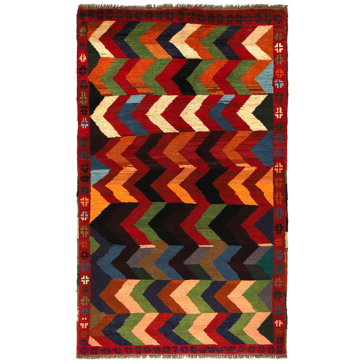 Afghan Baluchi Rug 3' 8" x 6' 3" Hand-Knotted