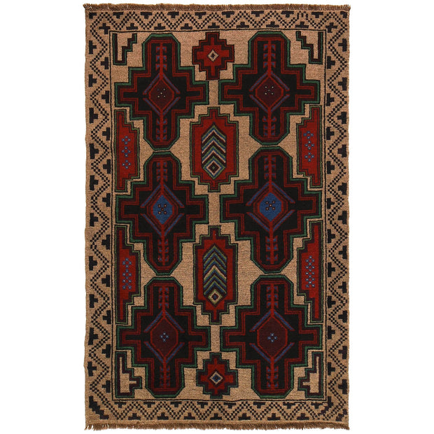 Tribal Baloch Rug 4' 1" x 6' 5" - No. AL44537