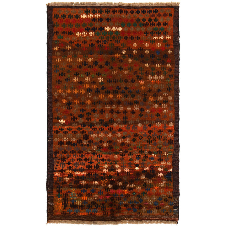 Afghan Baluchi Rug 3' 7" x 6' 0" Hand-Knotted