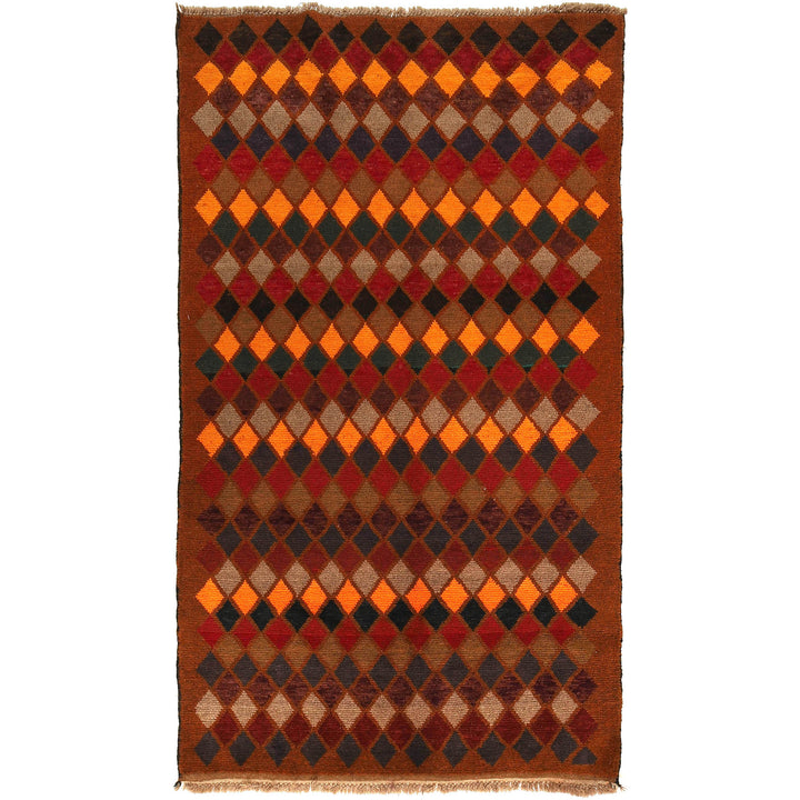 Light Brown Afghan Baluchi Rug 3' 8" x 6' 4" Hand-Knotted