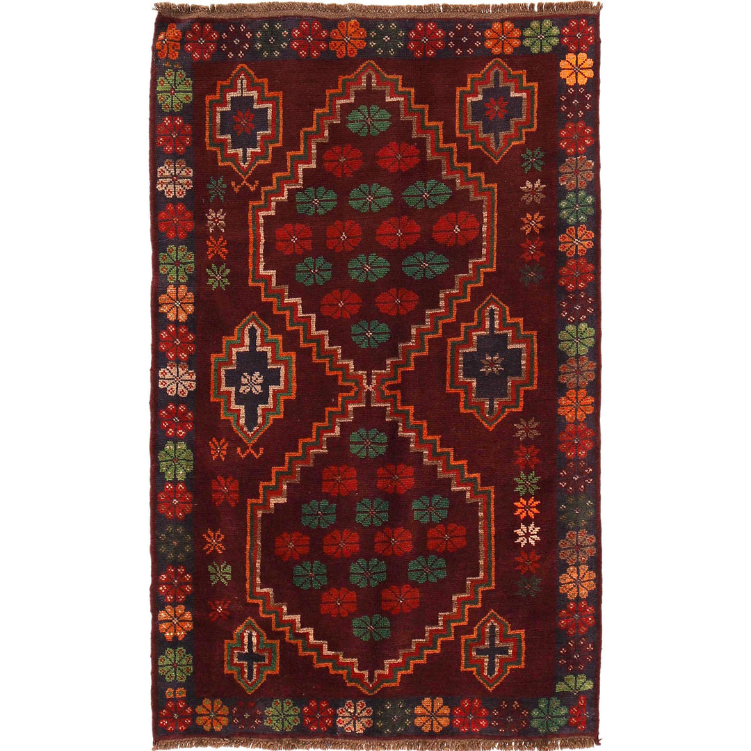 Tribal Baloch Rug 3' 11" x 6' 4" - No. AL17179
