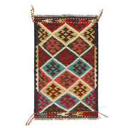 Hand Knotted Afghan Style Kilim 1' 11 x 2' 11" - No. AL40441