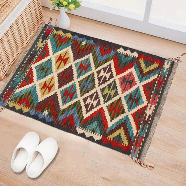 Hand Woven Wool Kelim 1' 10 x 2' 10" - No. AL93823