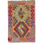 Hand Woven Wool Kelim 1' 10 x 3' 0" - No. AL94291