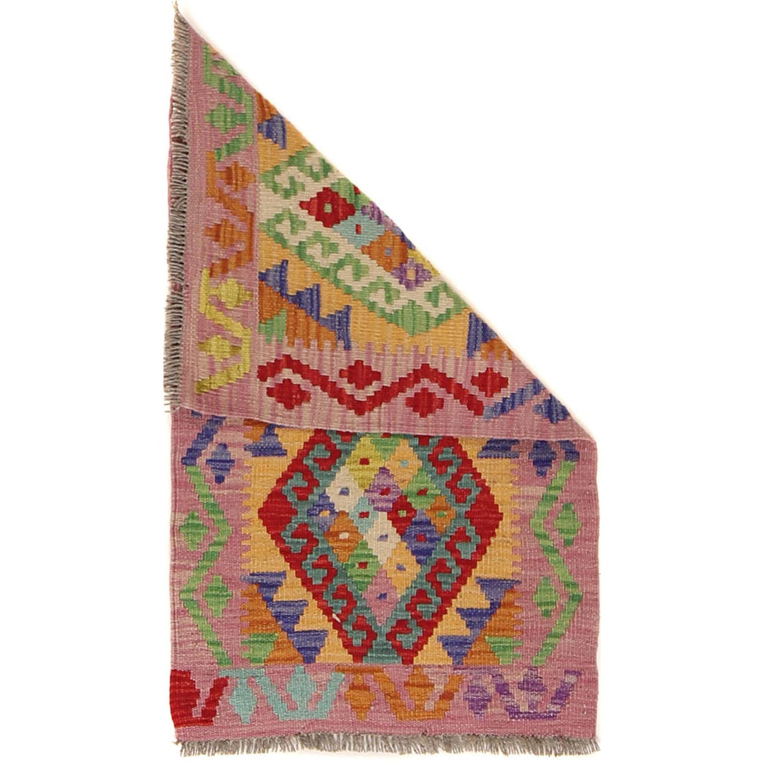 Hand Woven Wool Kelim 1' 10 x 3' 0" - No. AL94291