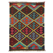 Handmade Afghan Vegetable Kilim 2' 0 x 2' 10" - No. AL77655