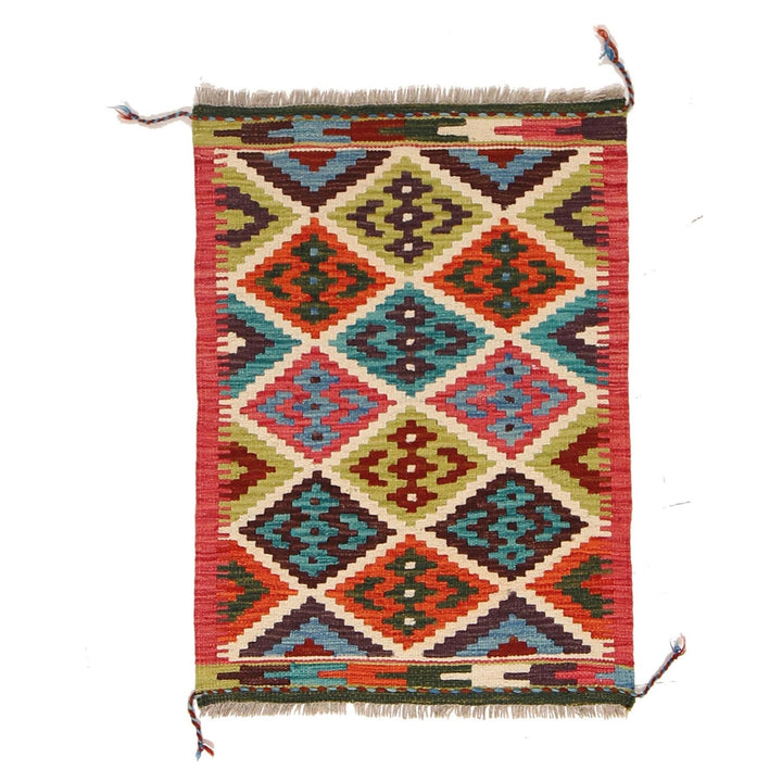 Handmade Afghan Vegetable Kilim 2' 0 x 2' 10" - No. AL75180