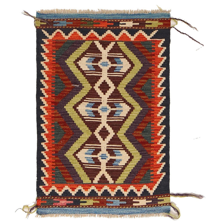 Hand Woven Wool Kelim 2' 0 x 2' 11" - No. AL23816