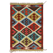 Hand Woven Wool Kelim 2' 0 x 2' 10" - No. AL41103