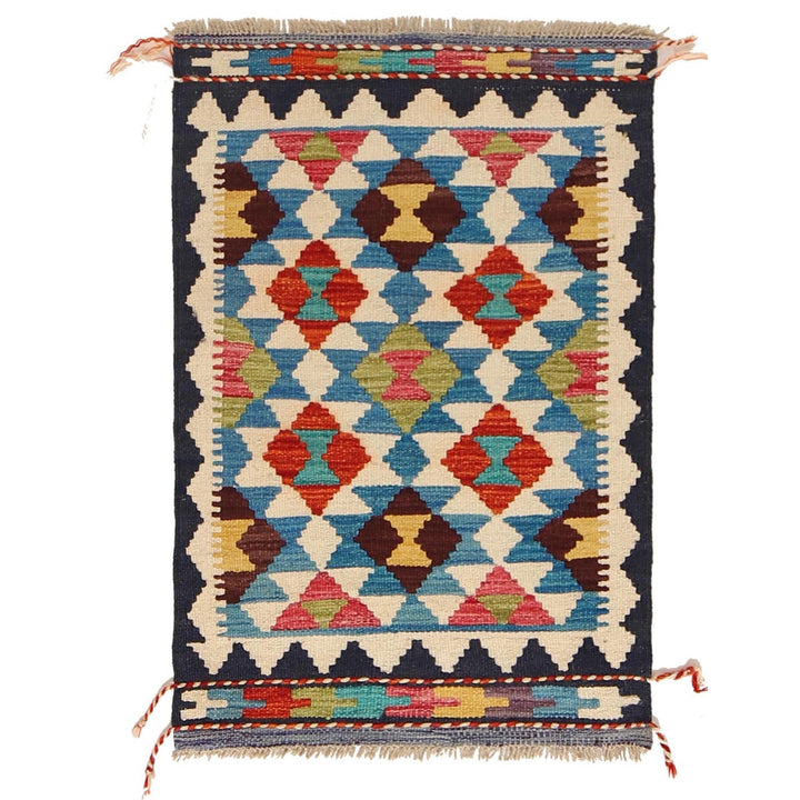 Handmade Turkish Design Wool Kilim 2' 0 x 2' 11" - No. AL66450