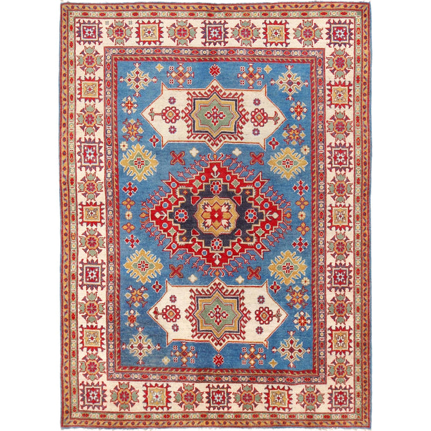 Handmade Kazak Area Rug 4' 11" x 6' 7" - No. AL38626
