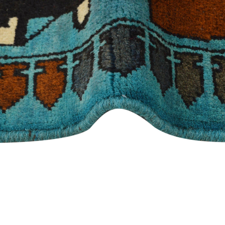 Handcrafted Afghan War Rug 2' 10" x 4' 3" - No. AL42648