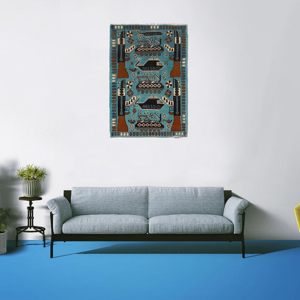 Handcrafted Afghan War Rug 2' 10" x 4' 3" - No. AL42648