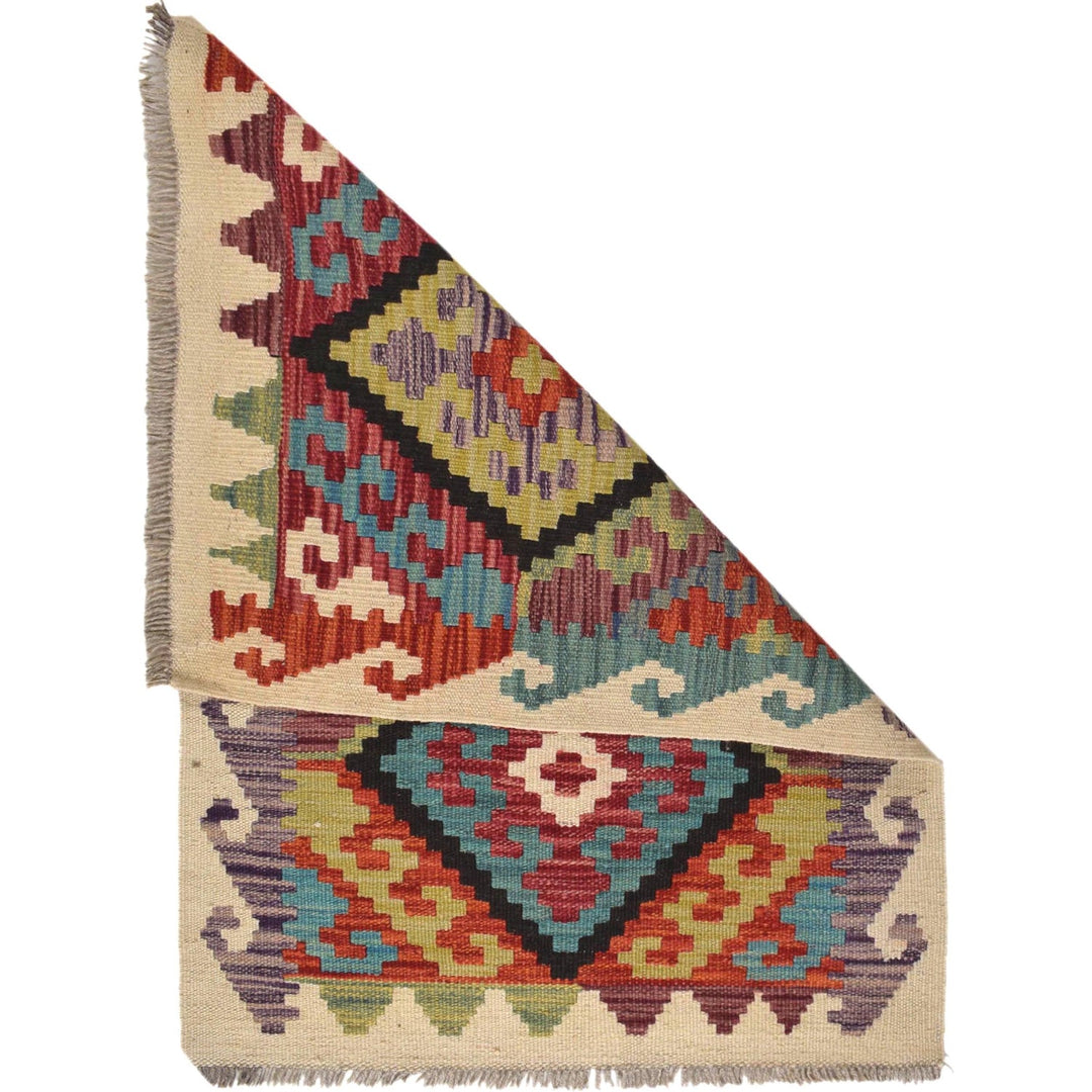 Handmade Turkish Design Wool Kilim 2' 2 x 3' 2" - No. AL40329