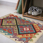 Handmade Turkish Design Wool Kilim 2' 2 x 3' 2" - No. AL40329