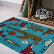 Handcrafted Afghan War Rug 2' 1" x 3' 2" - No. AL97870