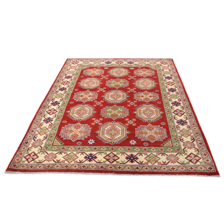 Handmade Kazak Area Rug 5' 1" x 6' 8" - No. AL54490