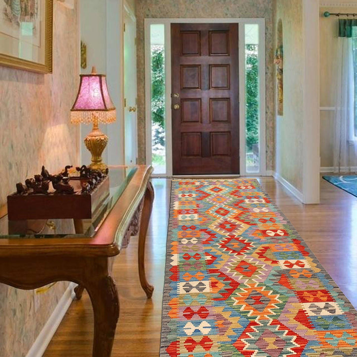 Long Chobi Kilim Runner 2' 10" x 9' 7" - No. AL72125