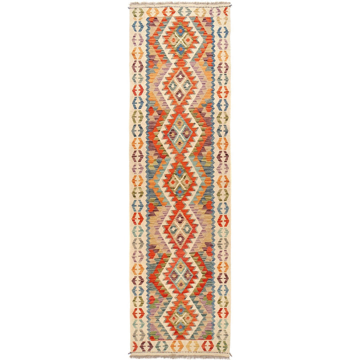 Hand Made Afghan Kilim Runner 2' 7" x 9' 11" - No. AL51988