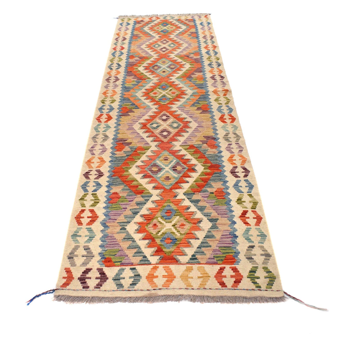 Hand Made Afghan Kilim Runner 2' 7" x 9' 11" - No. AL51988