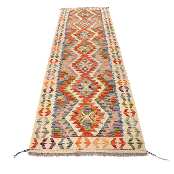 Hand Made Afghan Kilim Runner 2' 7" x 9' 11" - No. AL51988