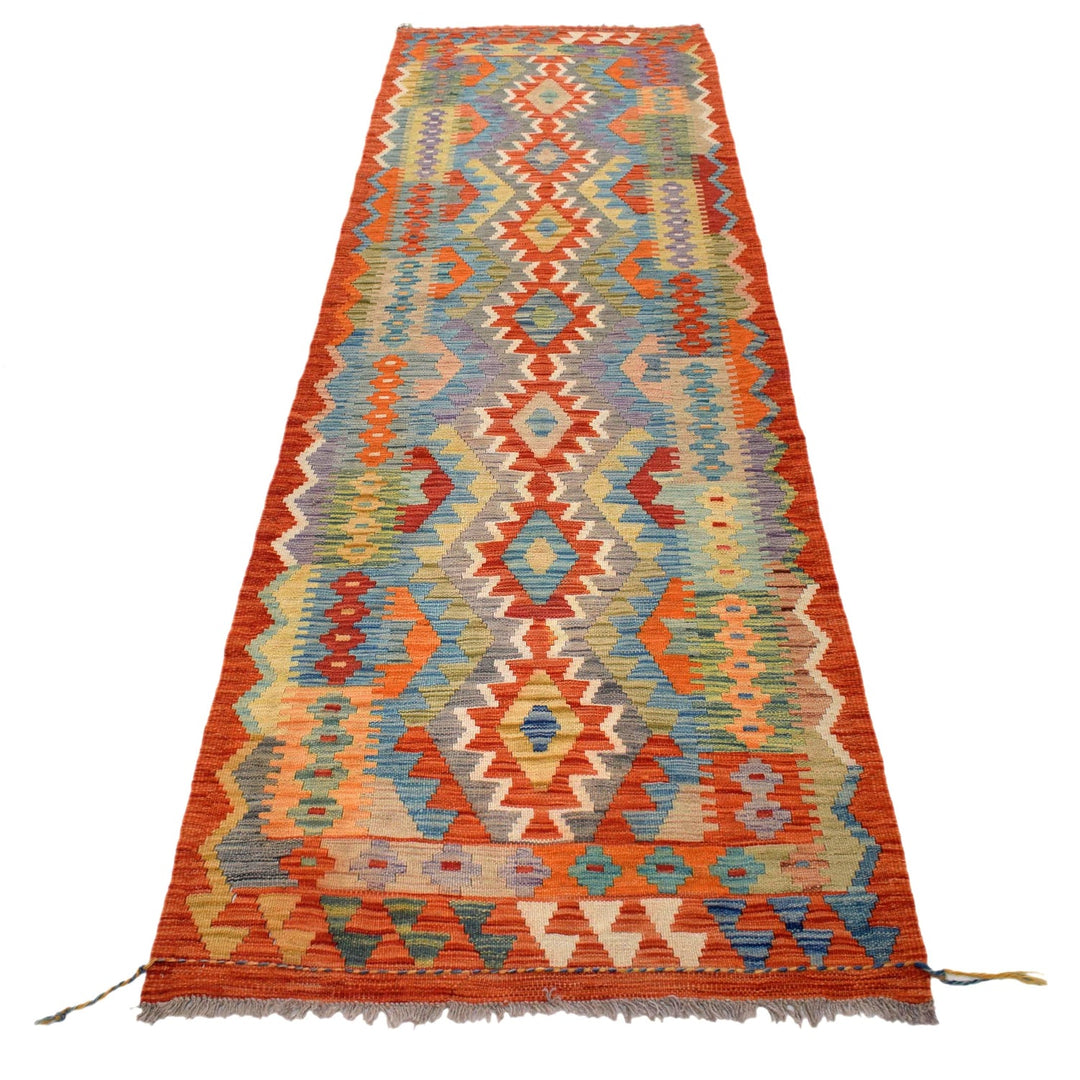 Hand Made Afghan Kilim Runner 2' 9" x 9' 7" - No. AL59652