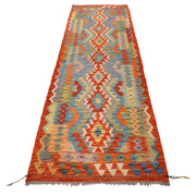 Hand Made Afghan Kilim Runner 2' 9" x 9' 7" - No. AL59652