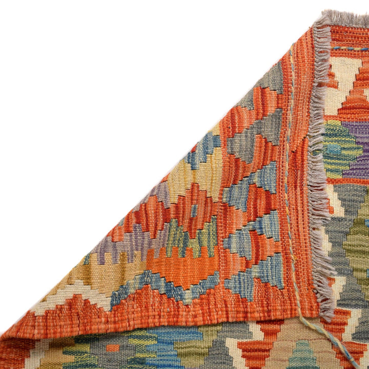 Hand Made Afghan Kilim Runner 2' 9" x 9' 7" - No. AL59652