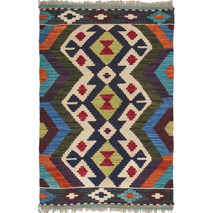 Handmade Vegetable Kilim 1' 11 x 2' 11" - No. AL98696