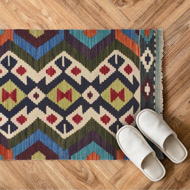 Handmade Vegetable Kilim 1' 11 x 2' 11" - No. AL98696