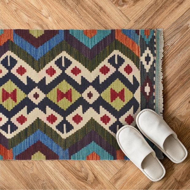 Handmade Vegetable Kilim 1' 11 x 2' 11" - No. AL98696