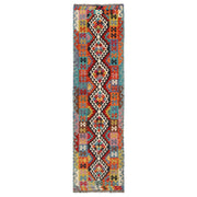 Hand Made Afghan Kilim Runner 2' 7" x 9' 9" - No. AL75602