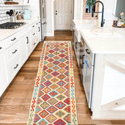 Hand Woven Wool Kelim Runner 2' 8" x 9' 7" - No. AL73801