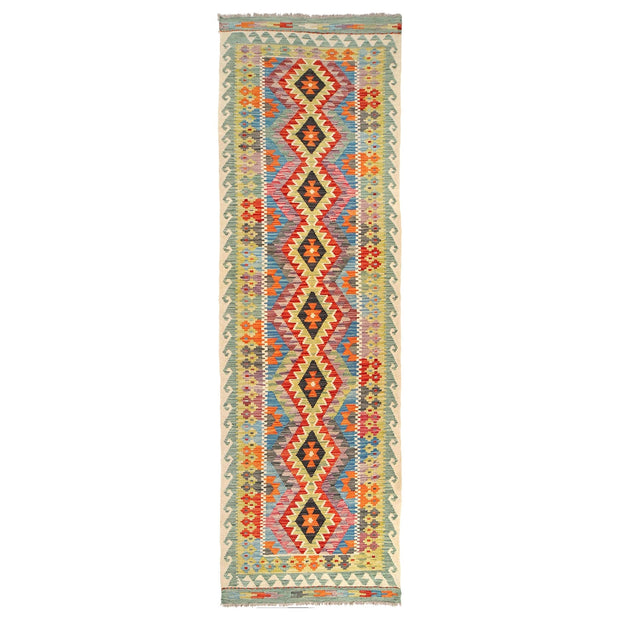 Handmade Turkish Design Wool Kilim Runner 2' 10" x 9' 9" - No. AL27415