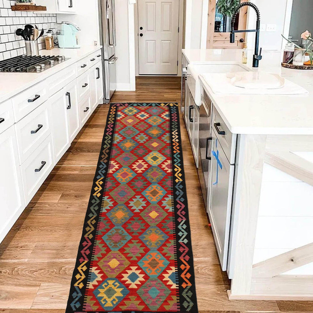 Long Kilim Runner 2' 7" x 9' 10" - No. AL57366