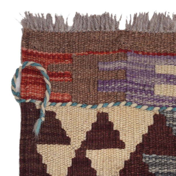 Colorful Flat-Weave Wool Kilim Runner 2' 0"x 6' 6" - No. AL48907