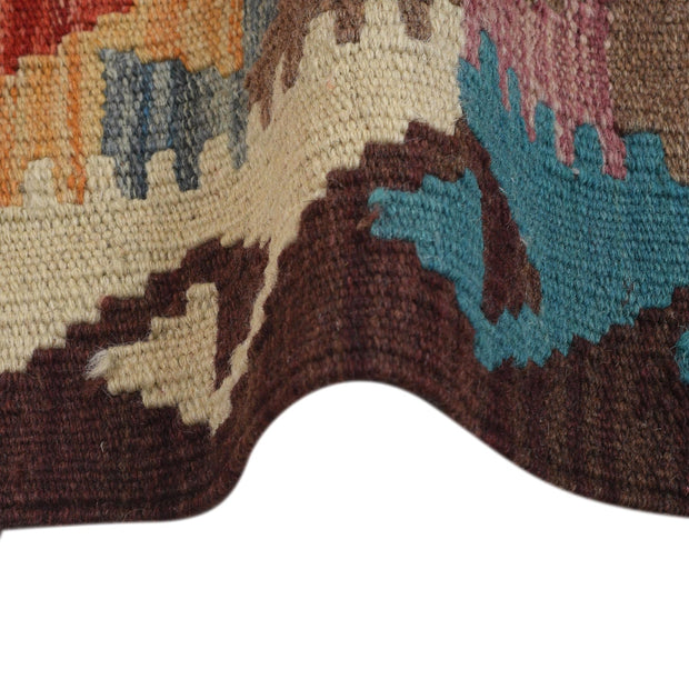 Colorful Flat-Weave Wool Kilim Runner 2' 0"x 6' 6" - No. AL48907