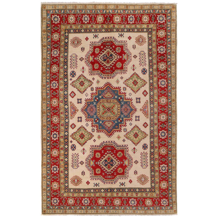 Handmade Kazak Area Rug 6' 5" x 10' 4" - No. AL18289