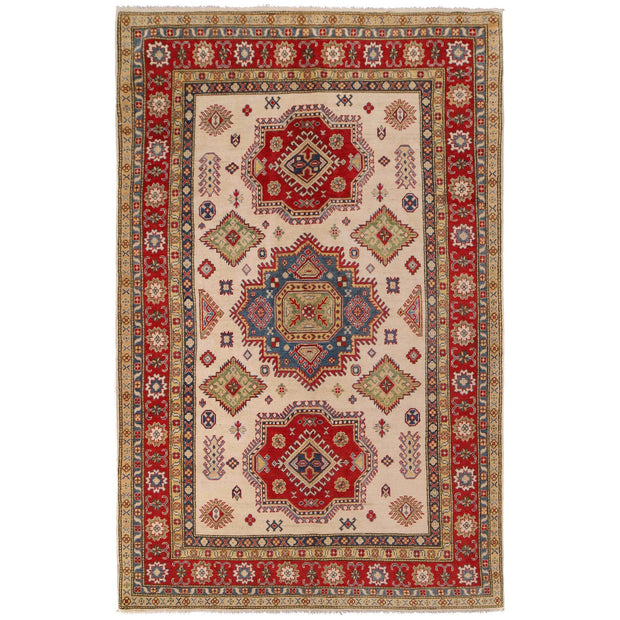 Handmade Kazak Area Rug 6' 5" x 10' 4" - No. AL18289