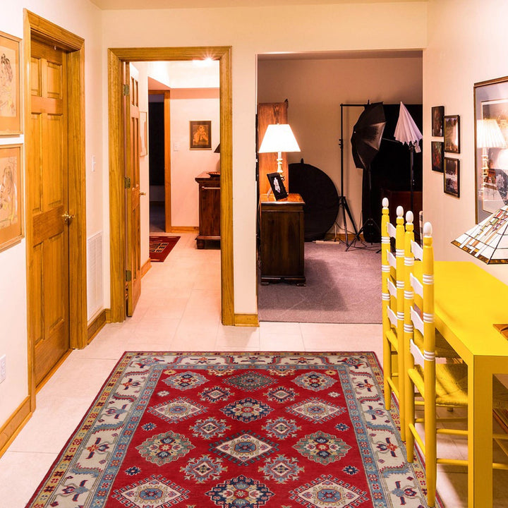 Hand knotted Kazak Rugs 4' 11" x 6' 7" - No. AL14392