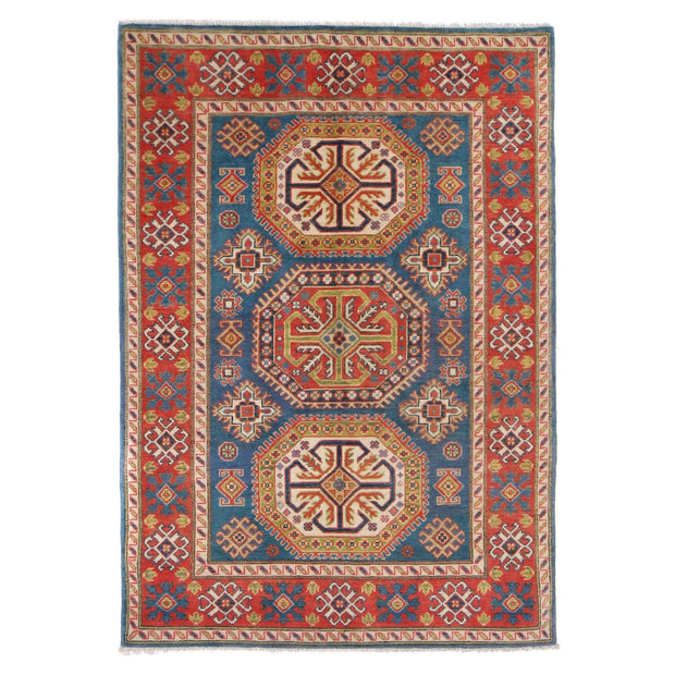 Blue Color Kazak Rug 4' 1" x 5' 10" - No. AL79681