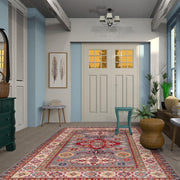 Hand Knotted Kazak Oriental Rug 4' 3" x 5' 9" - No. AL53673